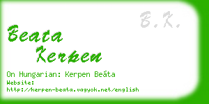 beata kerpen business card